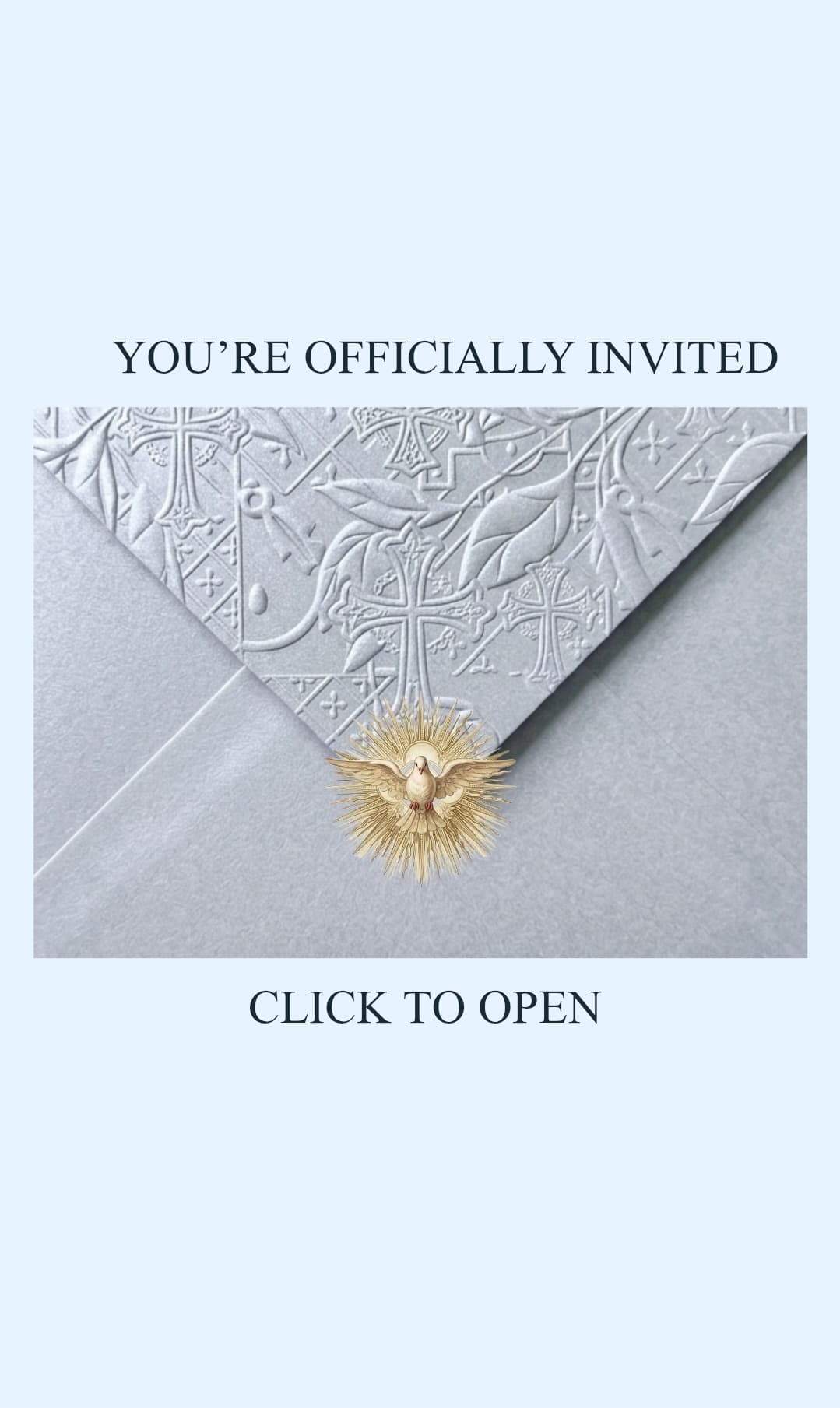 Vintage Heirloom Baptism Invite