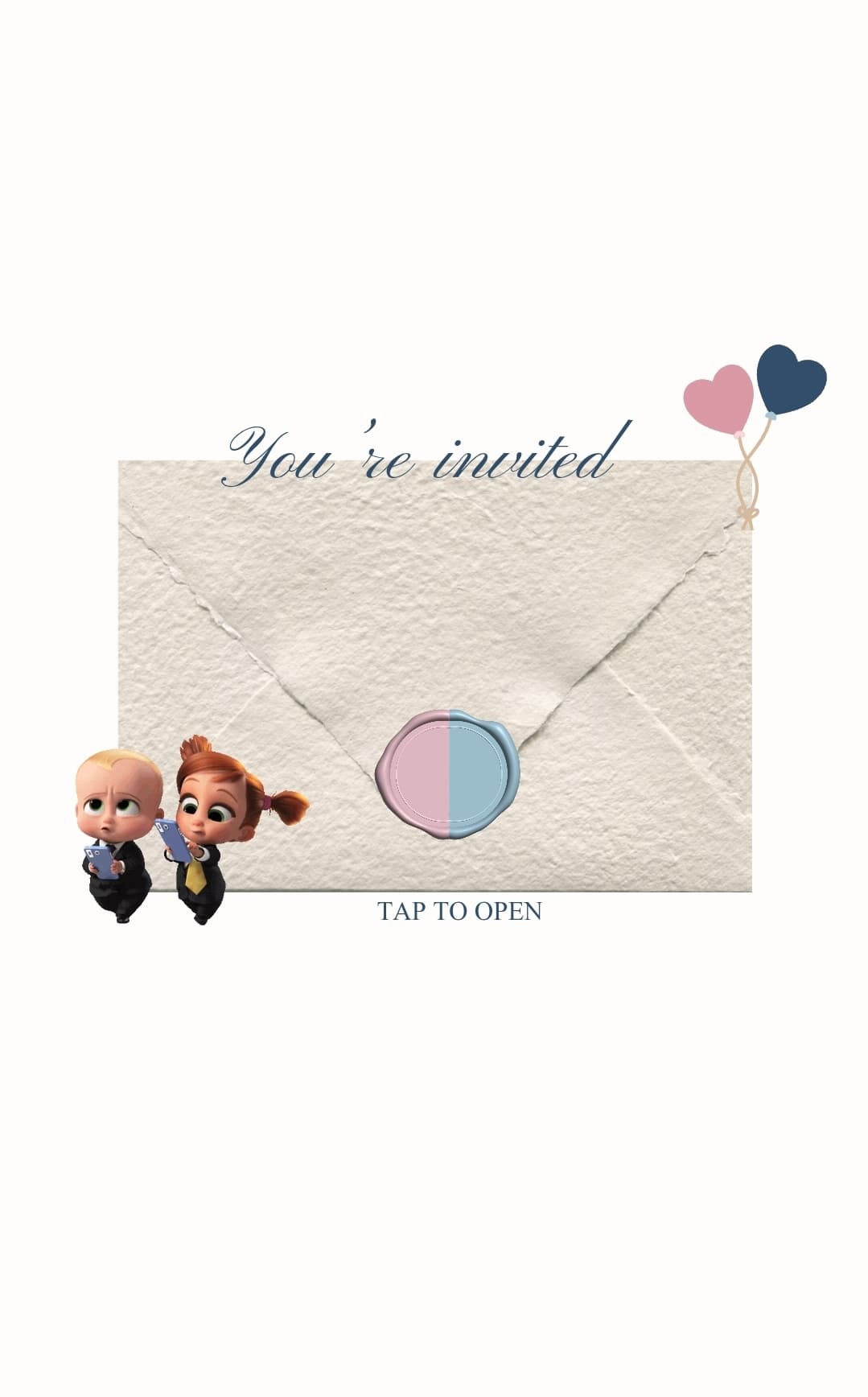 Baby Boss Gender Reveal Invite